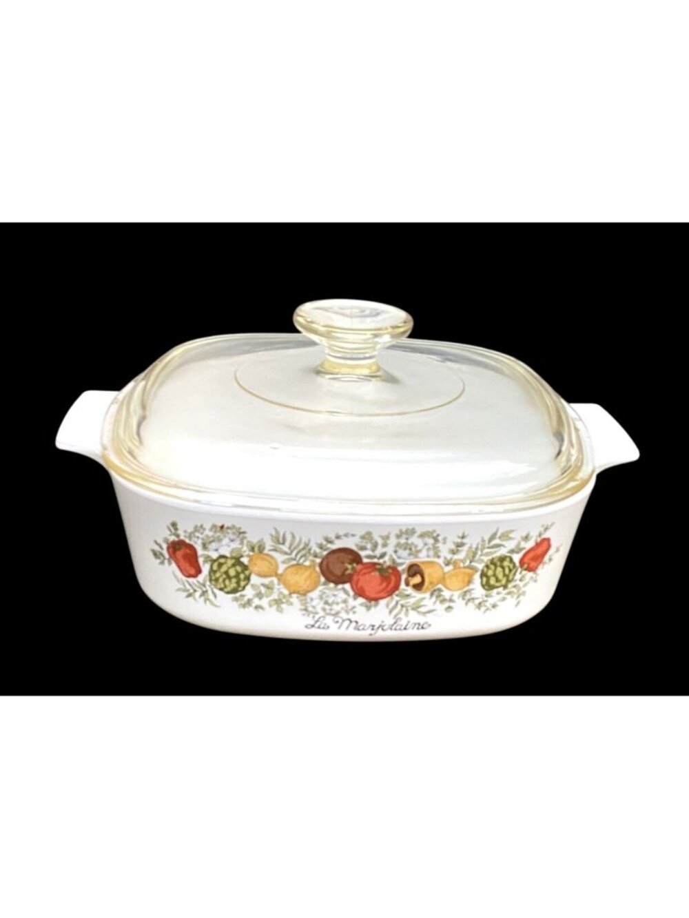 Vintage 1970s Corning Ware Spice Of Life La Marjolaine A-2.2 Qt Casserole w/ Lid